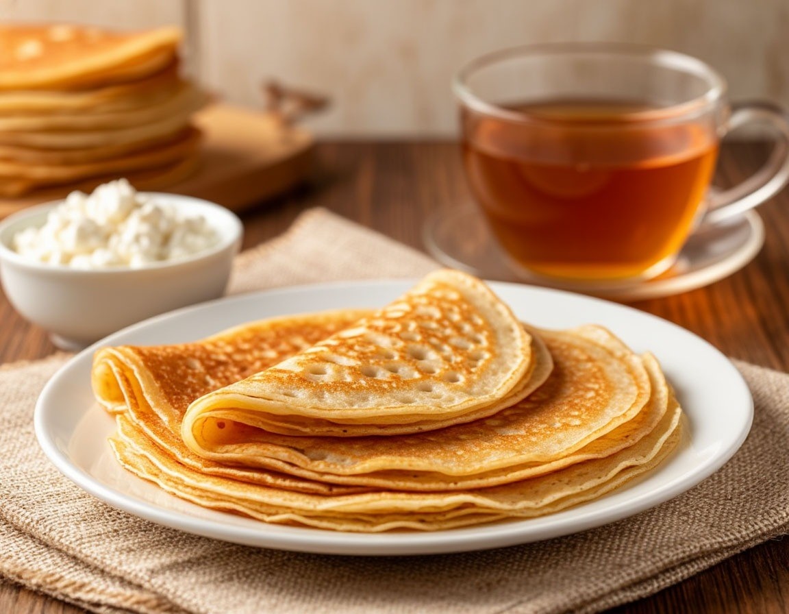 Тонкие блины на кефире