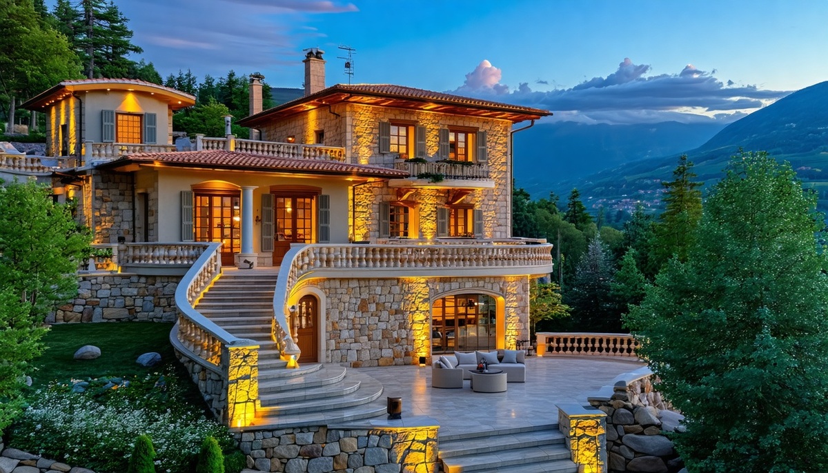 за виллой Дрангинса высокая скала, но мне просто картинка очень уж понравилась 