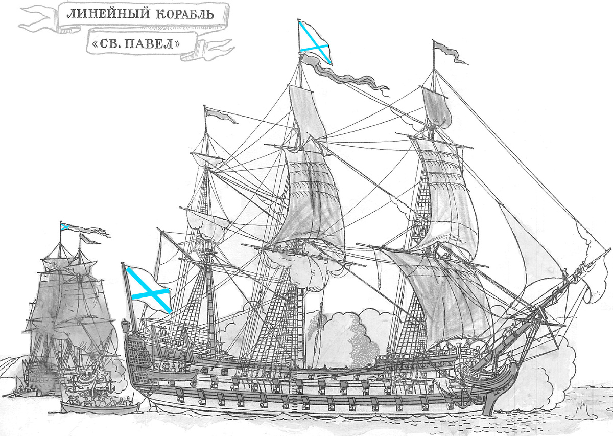 Рисунок корабля "Святой Павел"