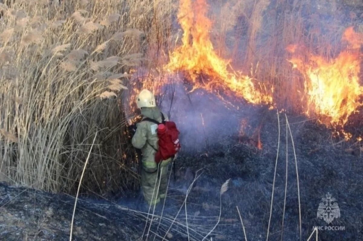    Горит и дымит.