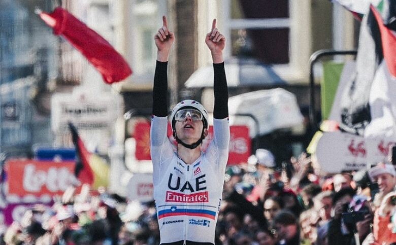 Тадей Погачар — победитель Льеж — Бастонь — Льеж 2024. Фото: @LiegeBastogneL - A.S.O./Gaëtan Flamme