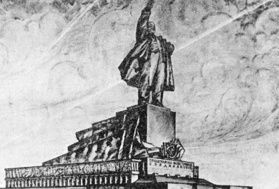 Проект маяка-памятника в Ленинградском порту./РЕПРОДУКЦИЯ АВТОРА