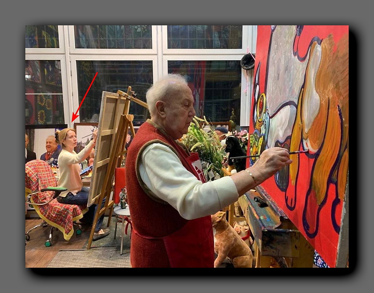 Татьяна Кочемасова и Зураб Церетели в Переделкино. Снимок из открытых источников