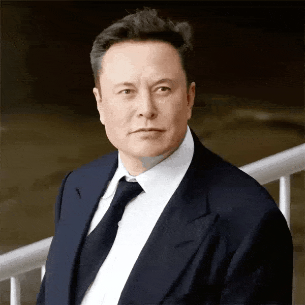 Пример такого оживления: Илон Маск двигает головой и хмурится