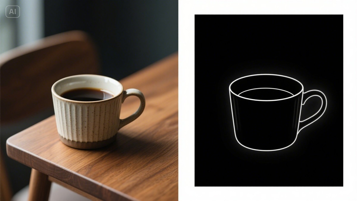 Пример того как компьютер видит контуры объектов.