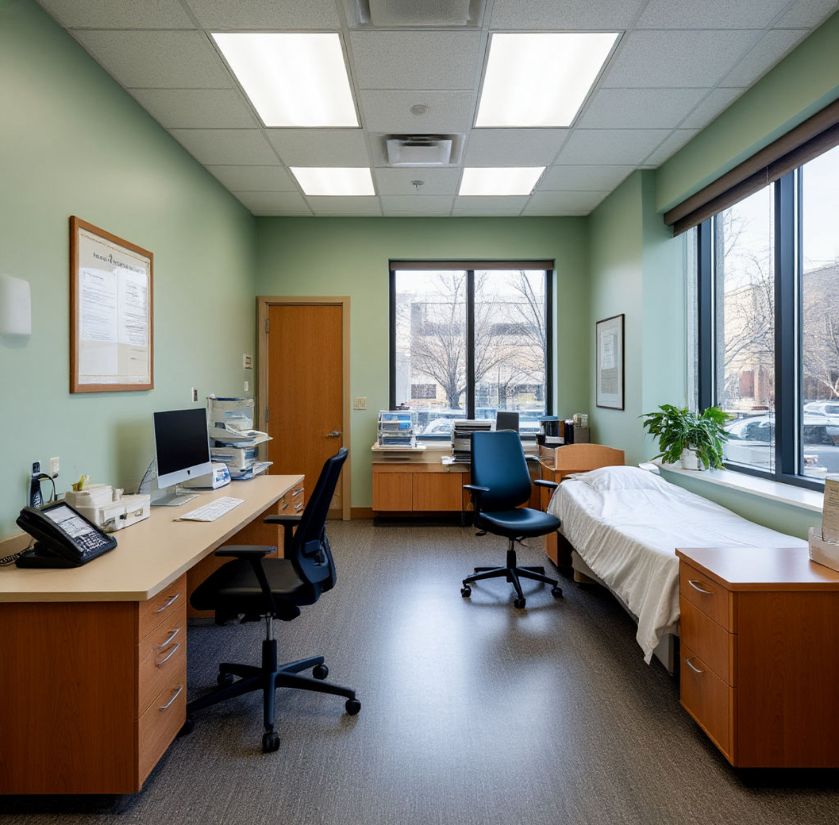 Достойный кабинет врача по мнению нейросети