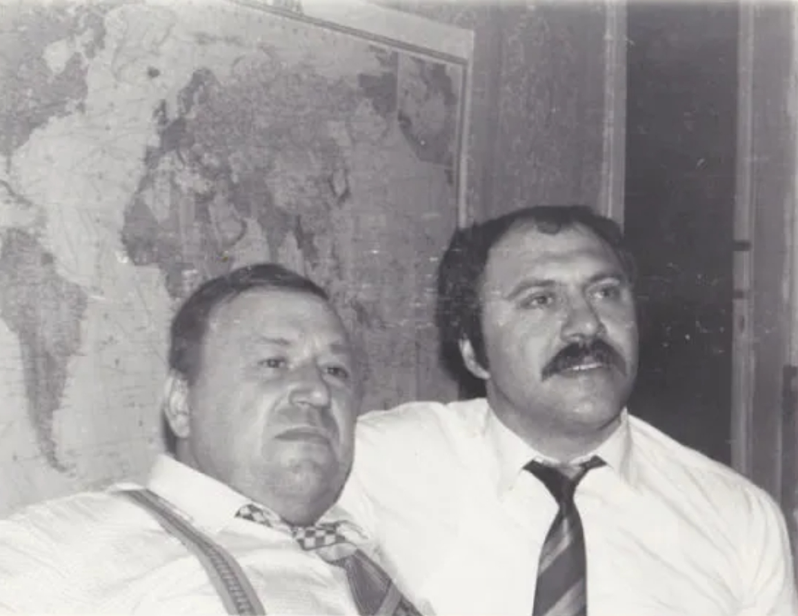 Полярный летчик Владлен Николаевич Ермаков и бортинженер Исканян Жорж. ЭПЛ. 