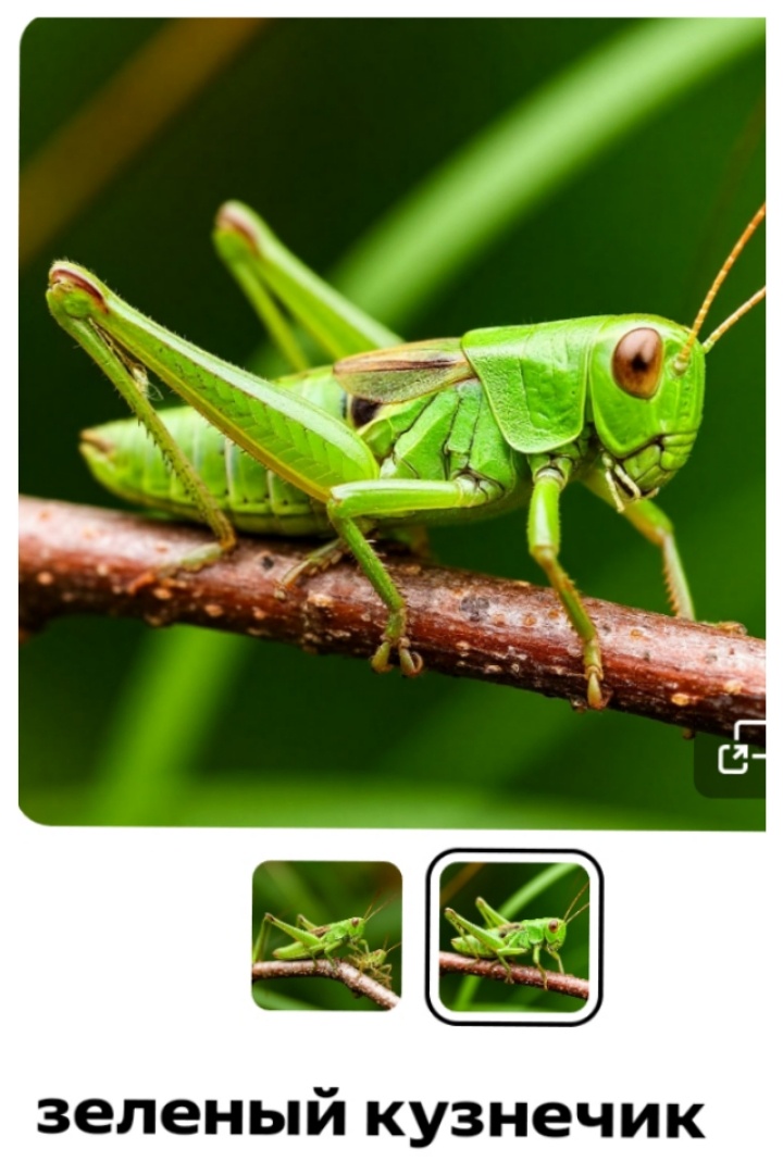 Зелёный кузнечик