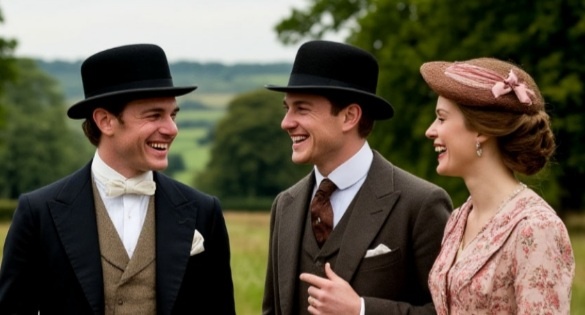 They are laughing at his joke. Они смеются над его шуткой.