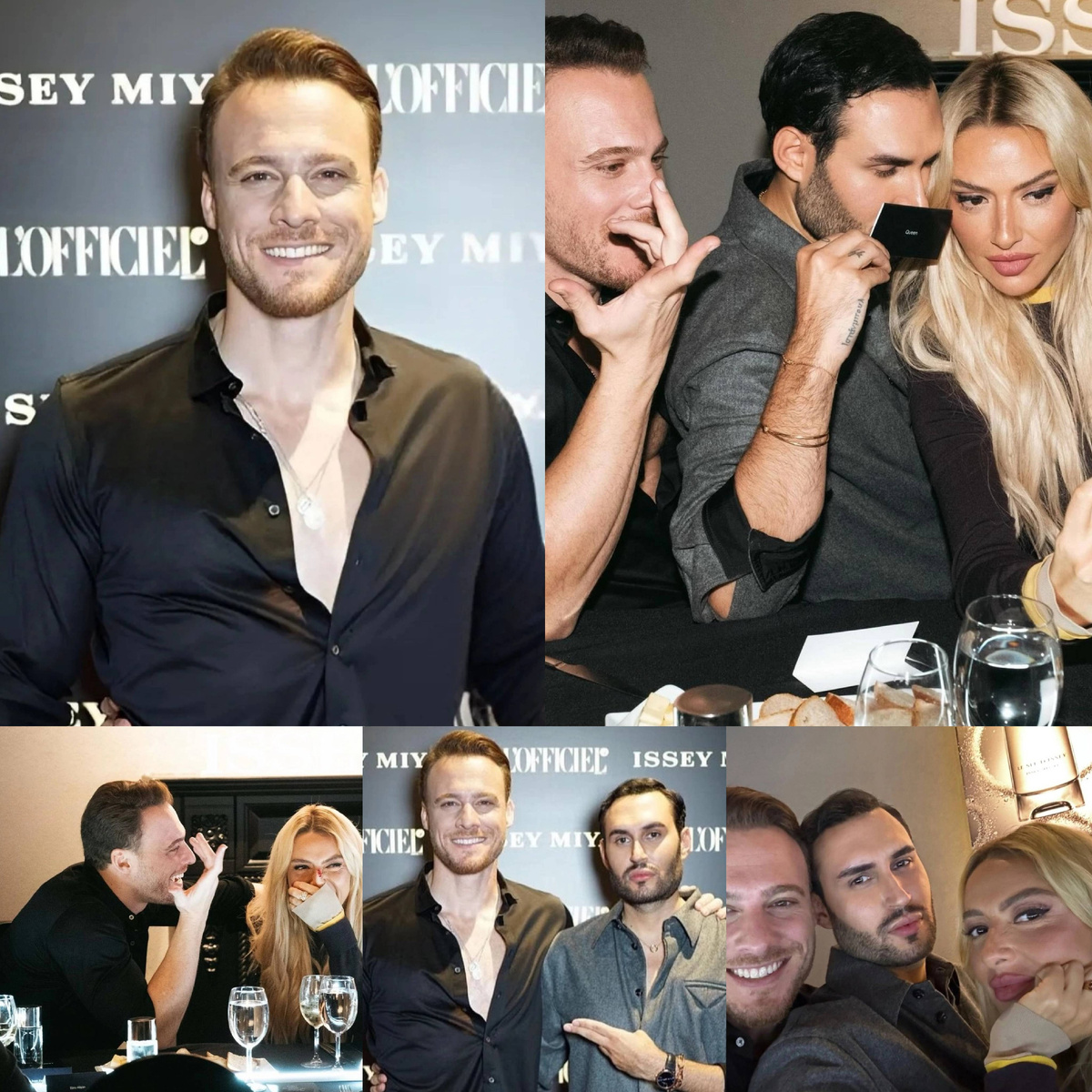 Керем Бюрсин,  Директор моды «L'Officiel» Инан Кирдемир, певица Хадисе Ачигзес (Турция)