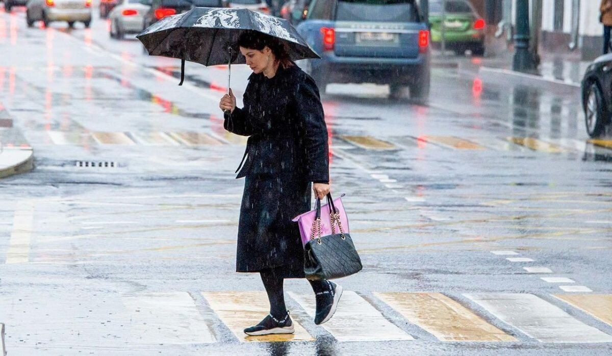     Девушка под зонтом. Источник: mos.ru Автор фото: Пресс-служба Мэра и Правительства Москвы