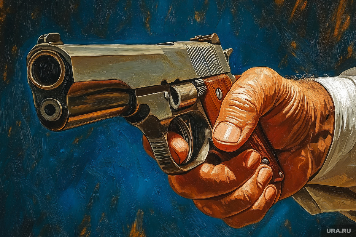 3 из 4 выстрелов попали в спину. Фото: Создано в Midjourney © URA.RU