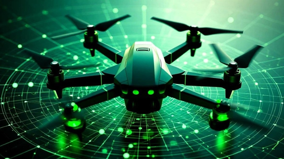 Иллюстрация, созданная нейросетью для статьи "Уникальная система «свой-чужой» для дронов: как это работает и зачем «паспорт» для БПЛА".