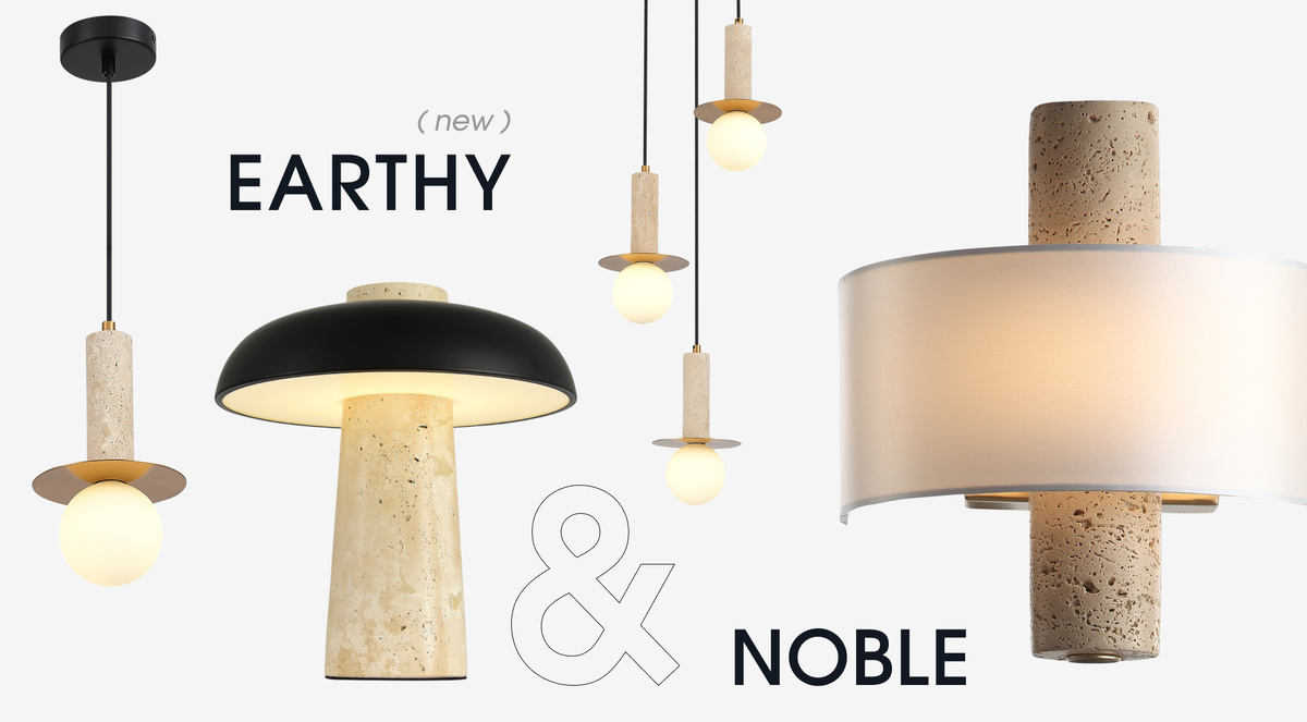 Новинки декоративного освещения в коллекциях EARTHY и NOBLE