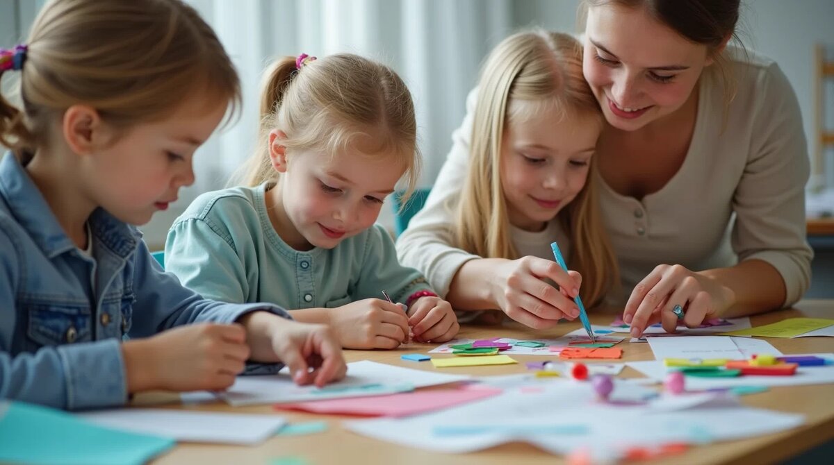    Дети занимаются творческими проектами на уроке технологии askmy.ru