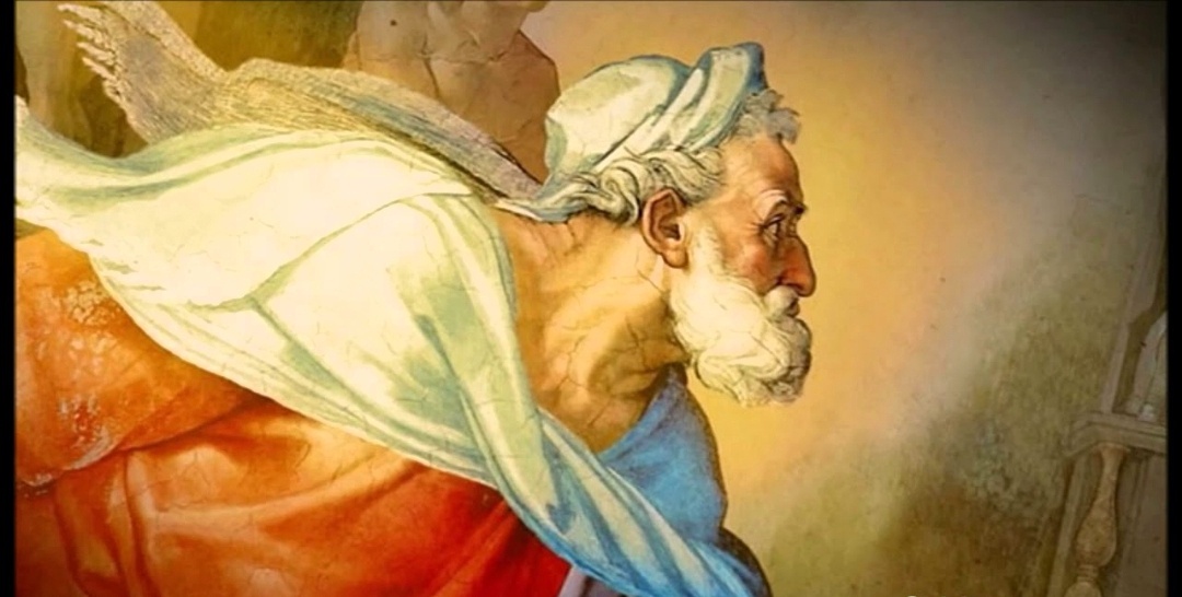 Пророк Иезекииль (фрагмент фрески Микеланджело Буанарроти)