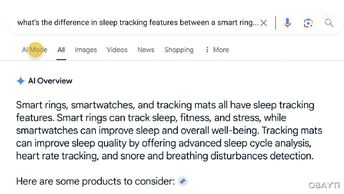 Пример AI Mode в поиске Google