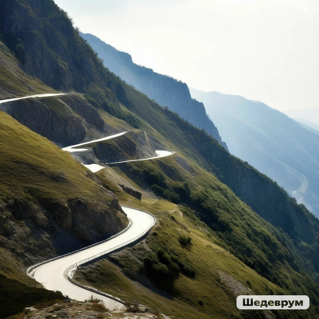 Горный серпантин.