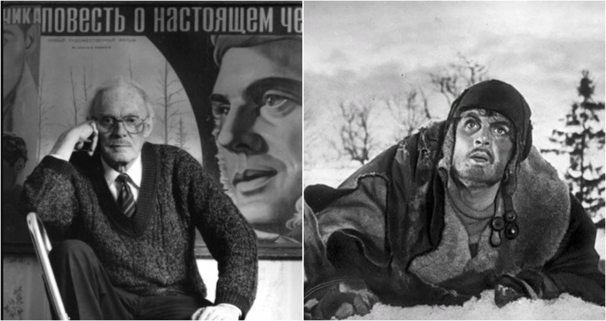 Павел Кадочников и один из его самых запоминающихся кинообразов — А. Маресьев. Фото: Pinterest