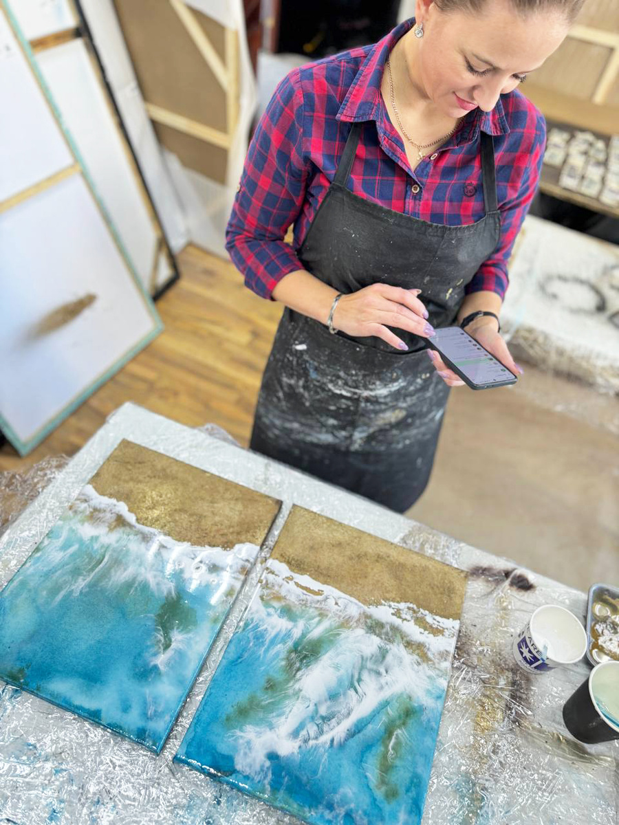 Картина с морем своими руками