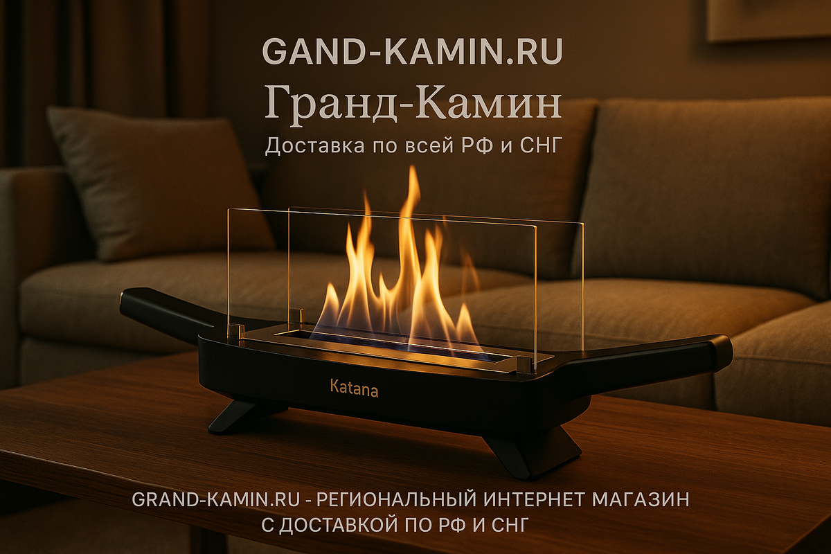    Настольный биокамин Katana: как создать уют и стиль в вашем интерьере с помощью экологичного огня Kamin