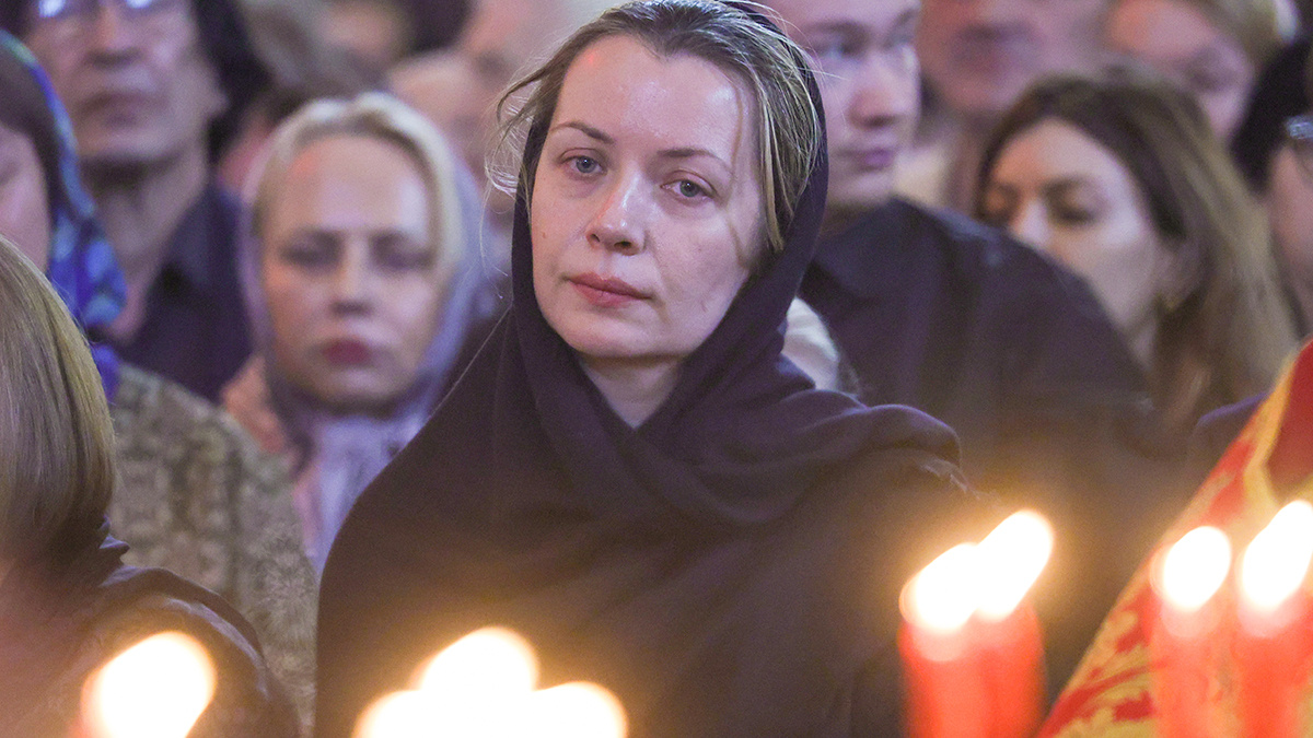 Татьяна Кочемасова на прощании с Зурабом Церетели. Фото: Наталья Шатохина / Global Look Press