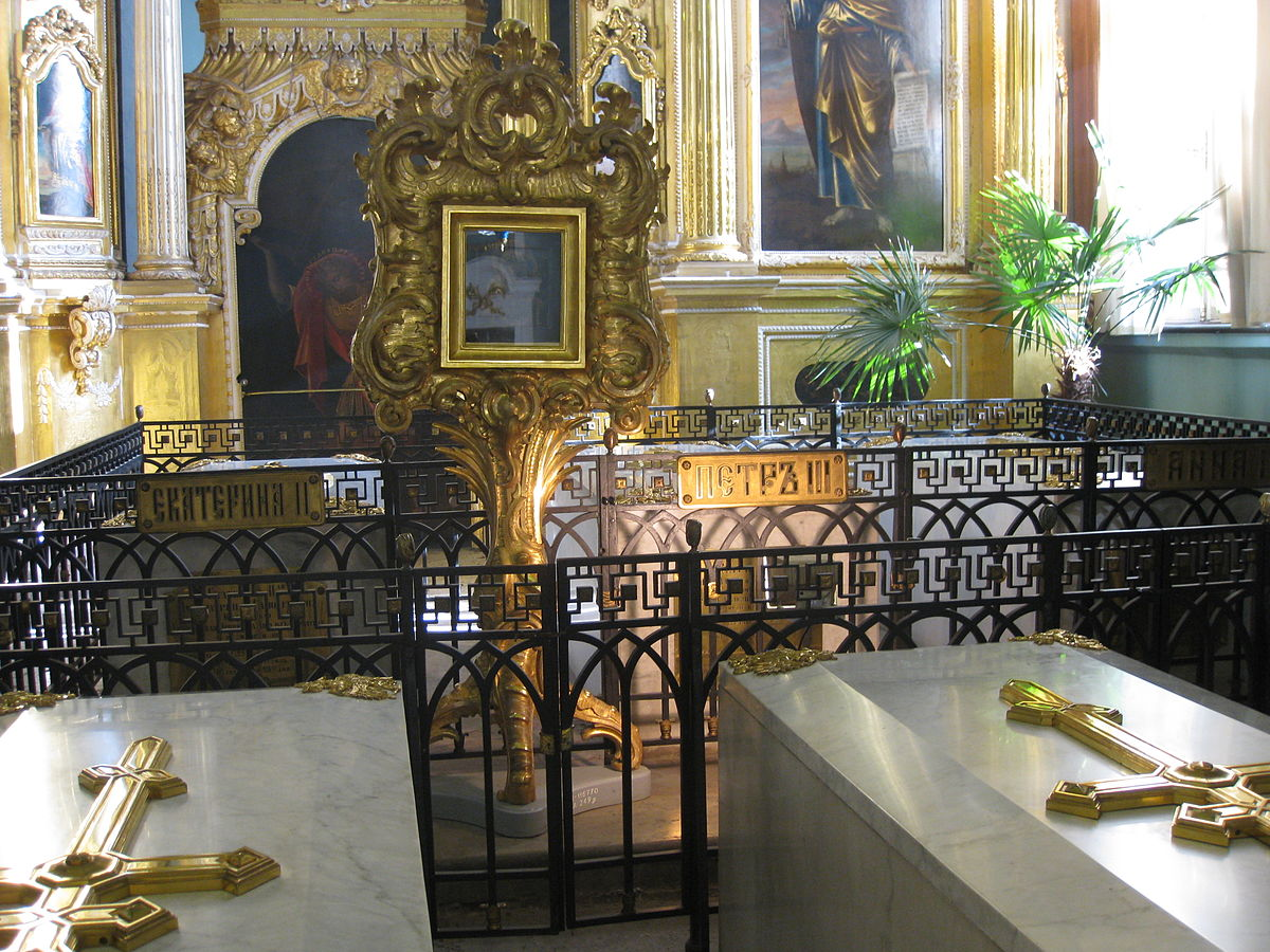 Могила Петра 3 , и Екатерины 2 , в Петропавловском соборе