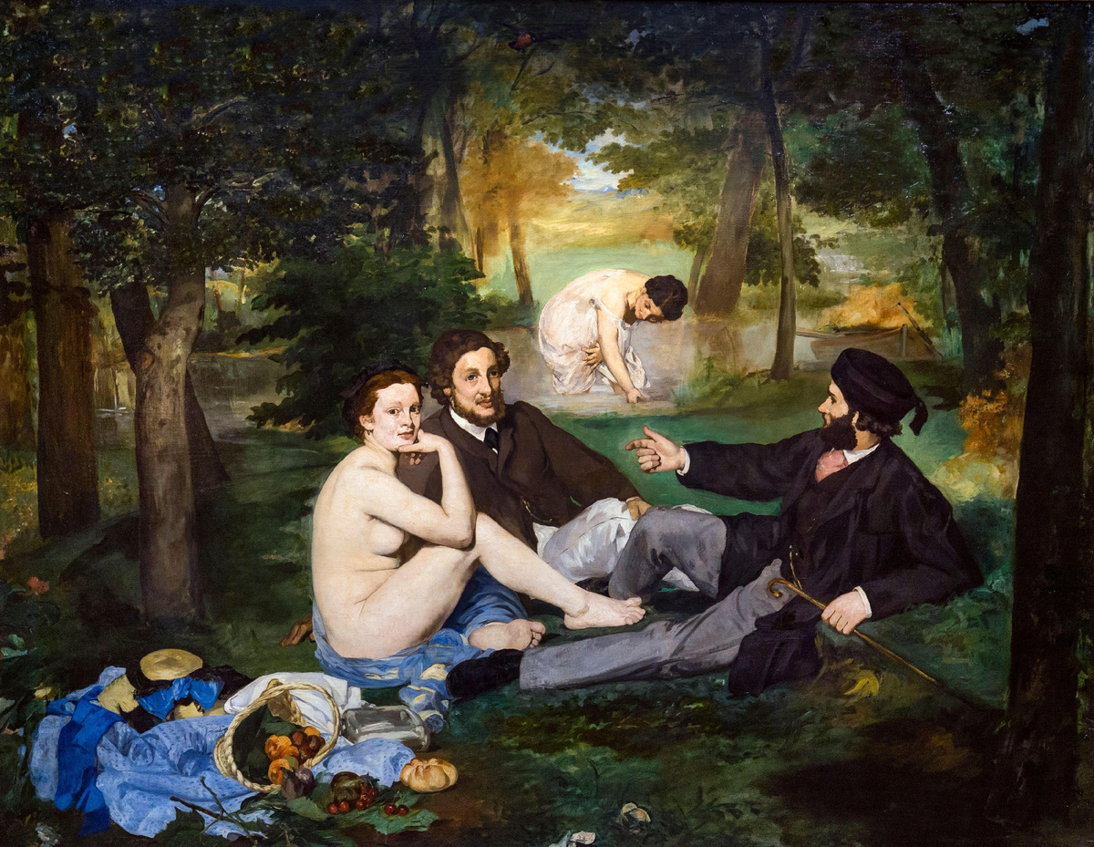 Эдуар Мане "Завтрак на траве". 1863. Холст, масло. 208 × 264,5 см., музей Орсе, Париж. Фото из интернета. 