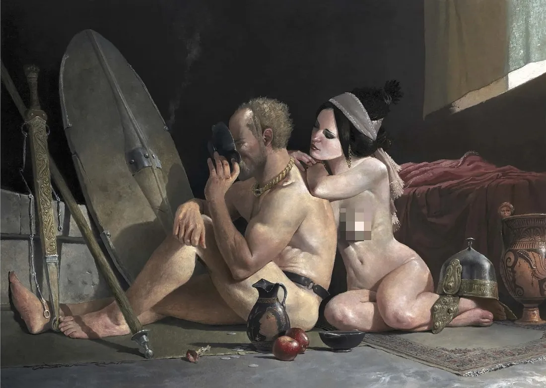 Кельтский наемник на севере Италии. Художник: Хосе Даниэль Кабрера Пенья