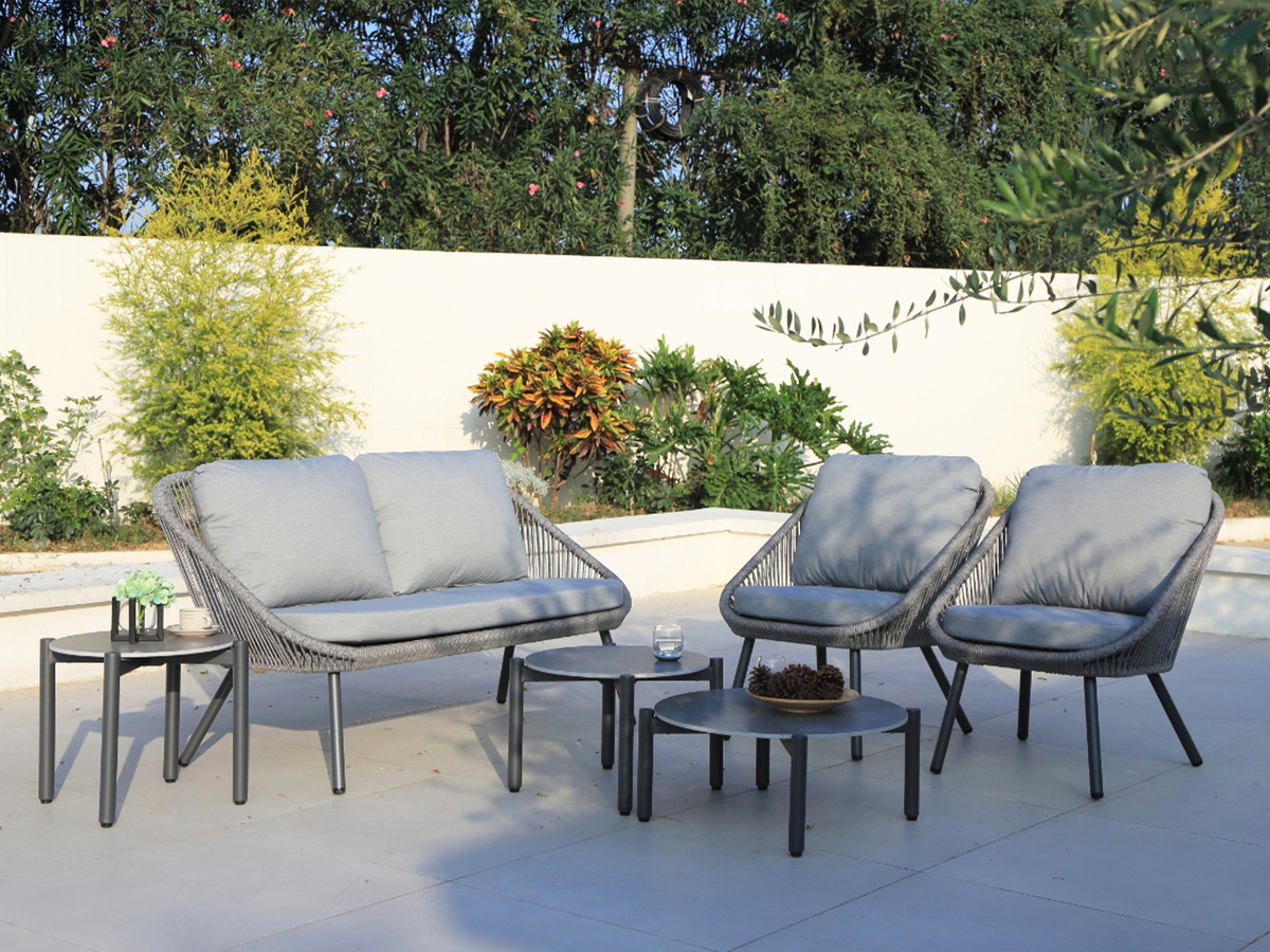 Диван двухместный из алюминия и роупа Heiber