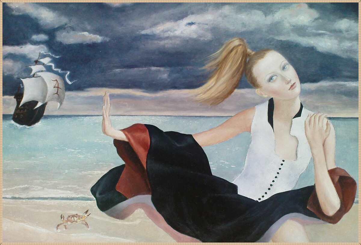 © Илья Зайцев (Ilia Zaitseff). Унесённый штормом. 15 x 23см.