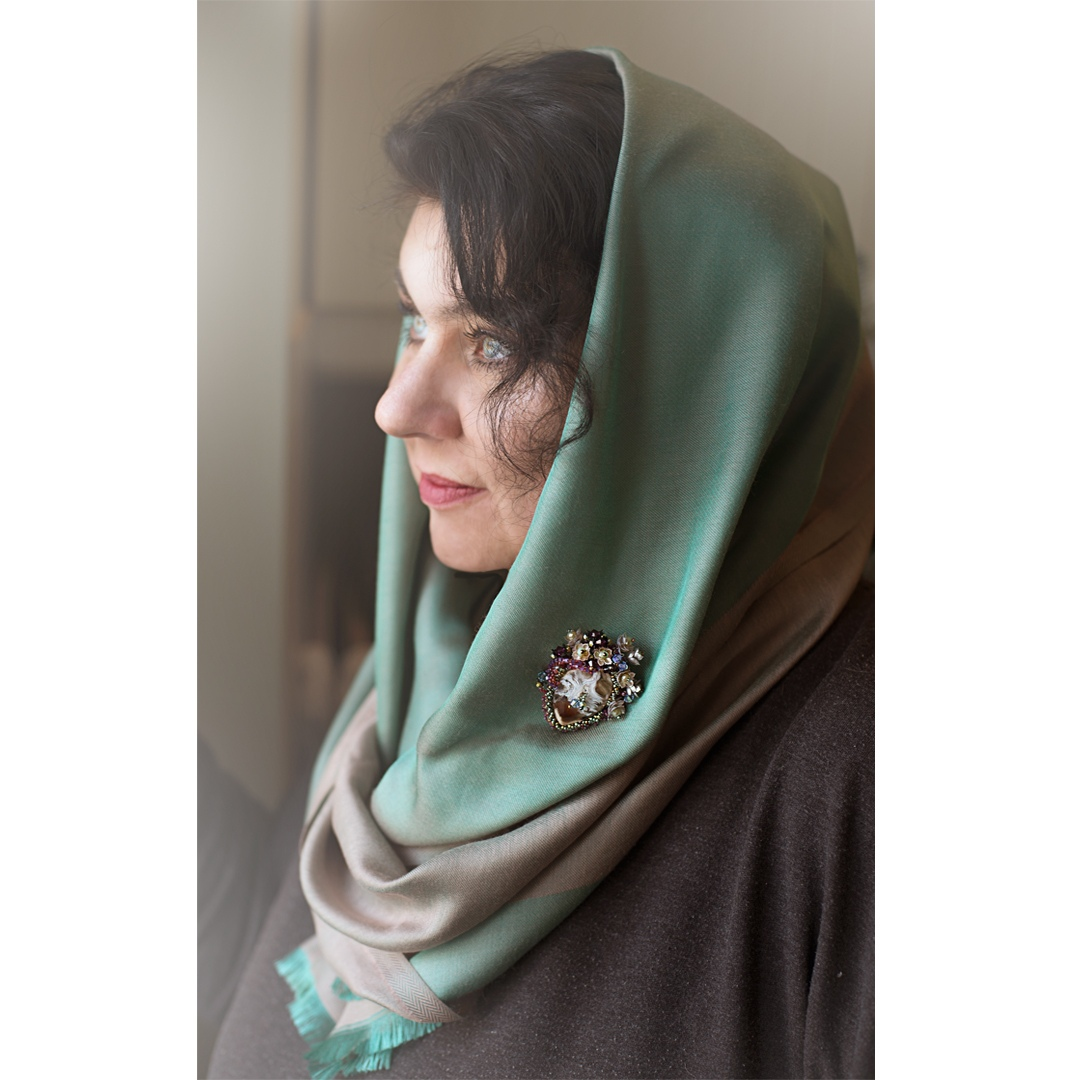 Брошь с агатом RINABEAD 