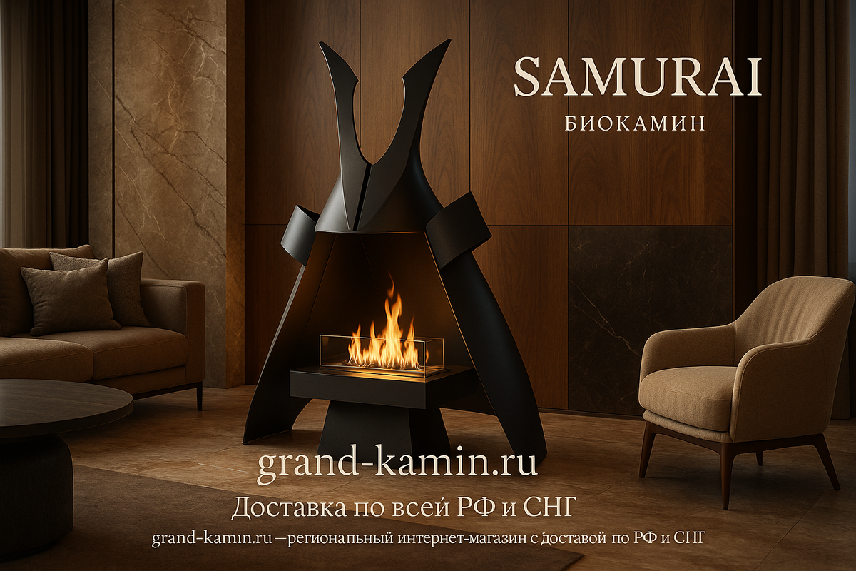    Биокамин Самурай как произведение искусства: создаем уютный интерьер без лишних хлопот Kamin