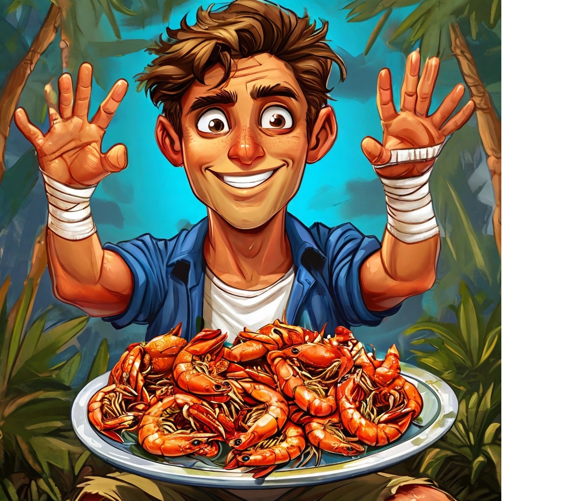 I’m on a seafood diet. Every time I see food, I eat it.