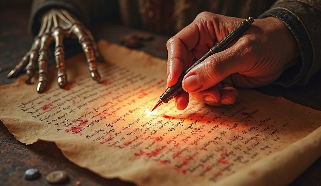 Красные чернила и непонятный текст