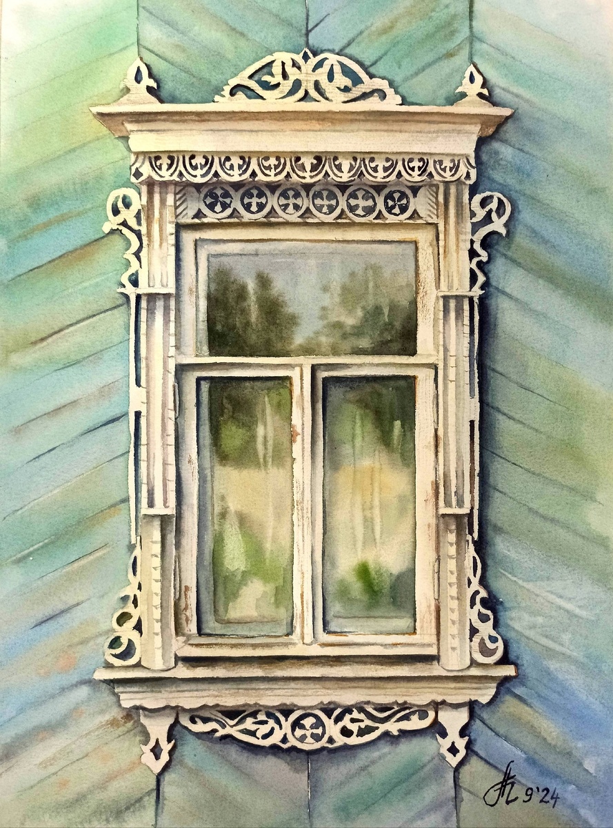 Китаева Анастасия
Узоры Боровска (Калужская, 44)
бумага, акварель
30х40см