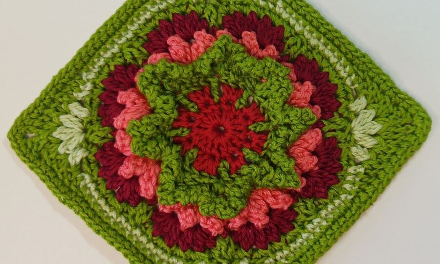 Бабушкин квадрат крючком #1. Описание и мастер-класс