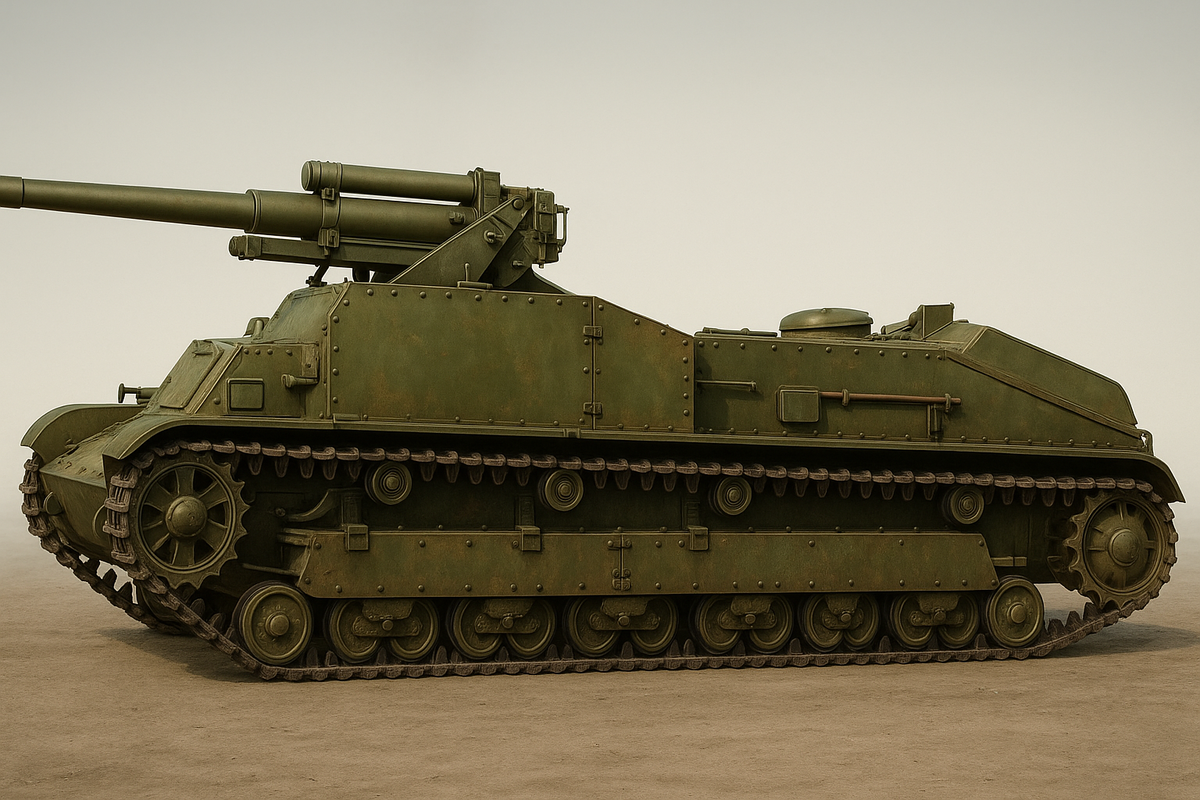 Так могла бы выглядеть САУ СУ-8, если бы была построена. Изображение сгенерировано нейросетью.