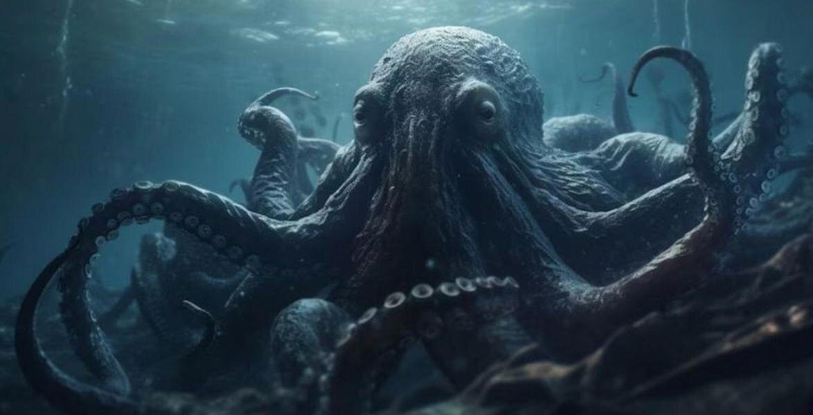 Вот так выглядит этот монстр в фильме. Дизайн у него прям очень классный, да и в фильме выглядит очень классно. За счёт игры со светом воспринимается гораздо эффектнее, на этом постере всё-таки слишком много света