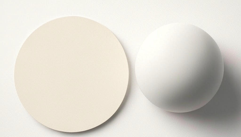 Для сравнения – это диск и шар