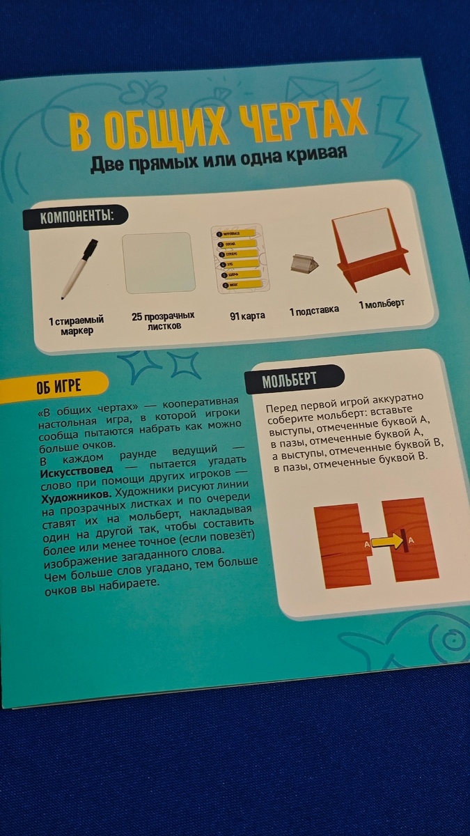 настольная игра "В общих чертах"- правила игры