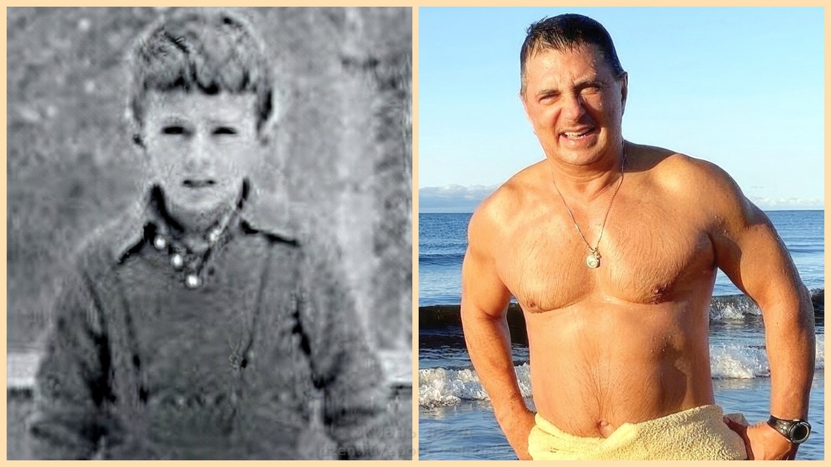 Александр Мясников в детстве и сейчас