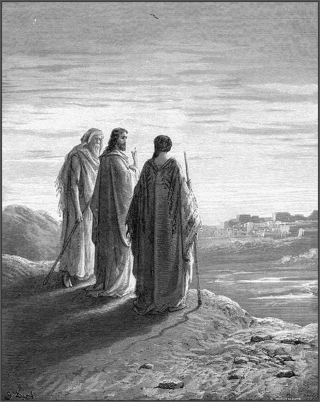 Гюстав Доре. Явление Христа Луке и Клеопе по дороге в Еммаус. Изображение из открытых источников