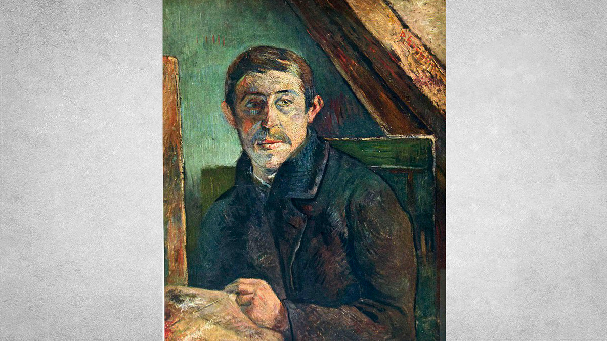 Поль Гоген – Автопортрет на чердаке, 1885 г.