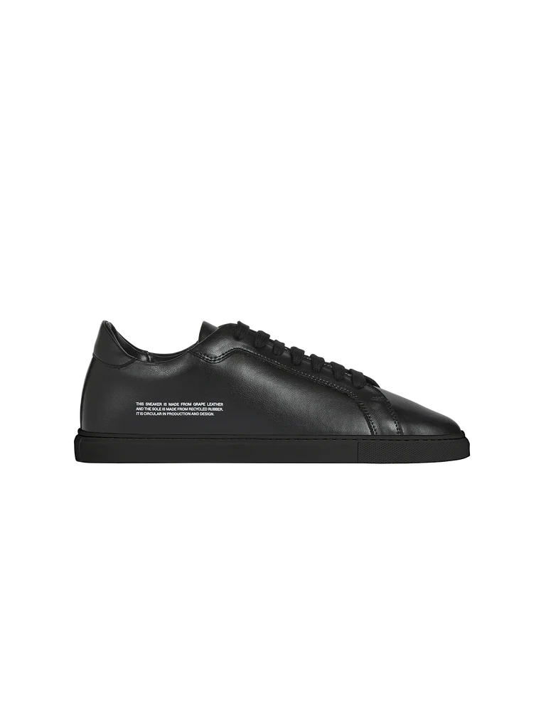 This sneaker is made from grape leather