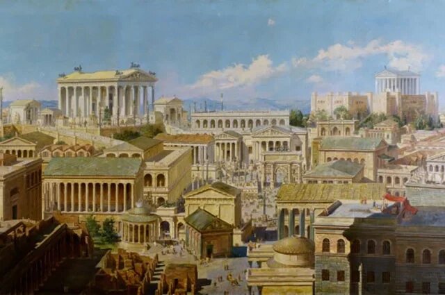    Фрагмент картины «Вид императорского Рима». Художник Оресте Бетти.