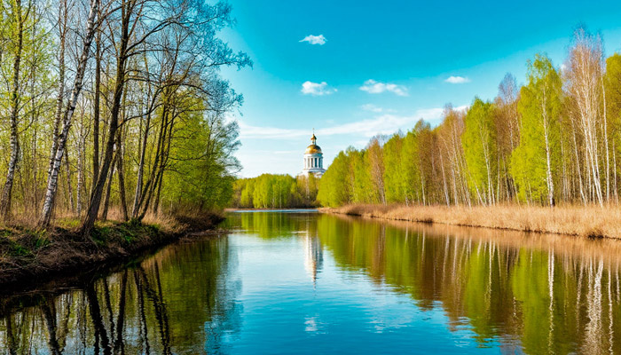 Широко реки разлились — год урожайным будет. Изображение: "Шедеврум"