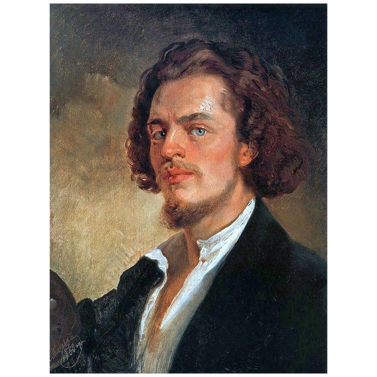                           Константин Маковский. Автопортрет. 1856. Третьяковская галерея 