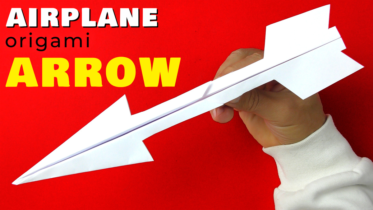 Оригами самолет стрела из бумаги