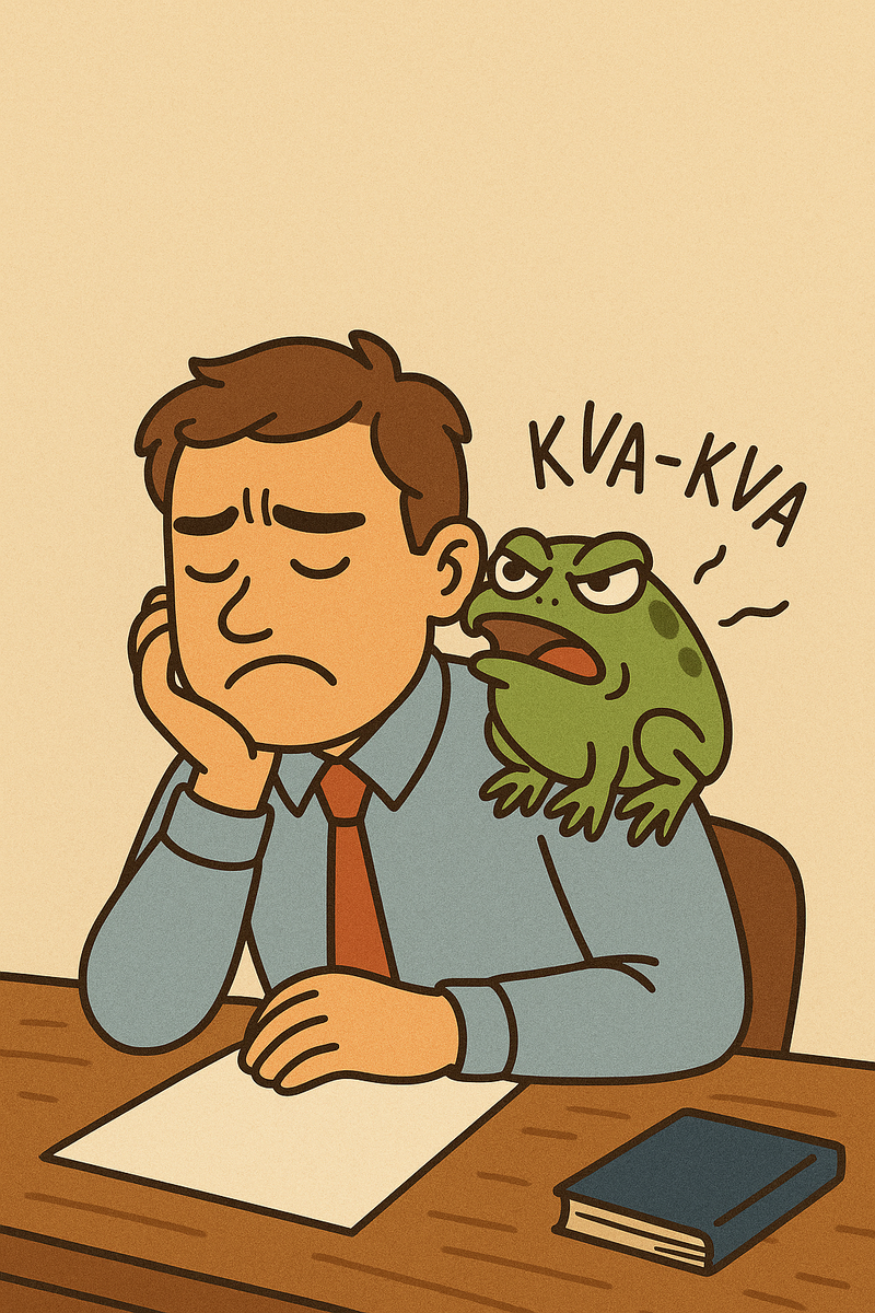 Не выполнил — весь день таскаешь в голове жабу. А она квакает.